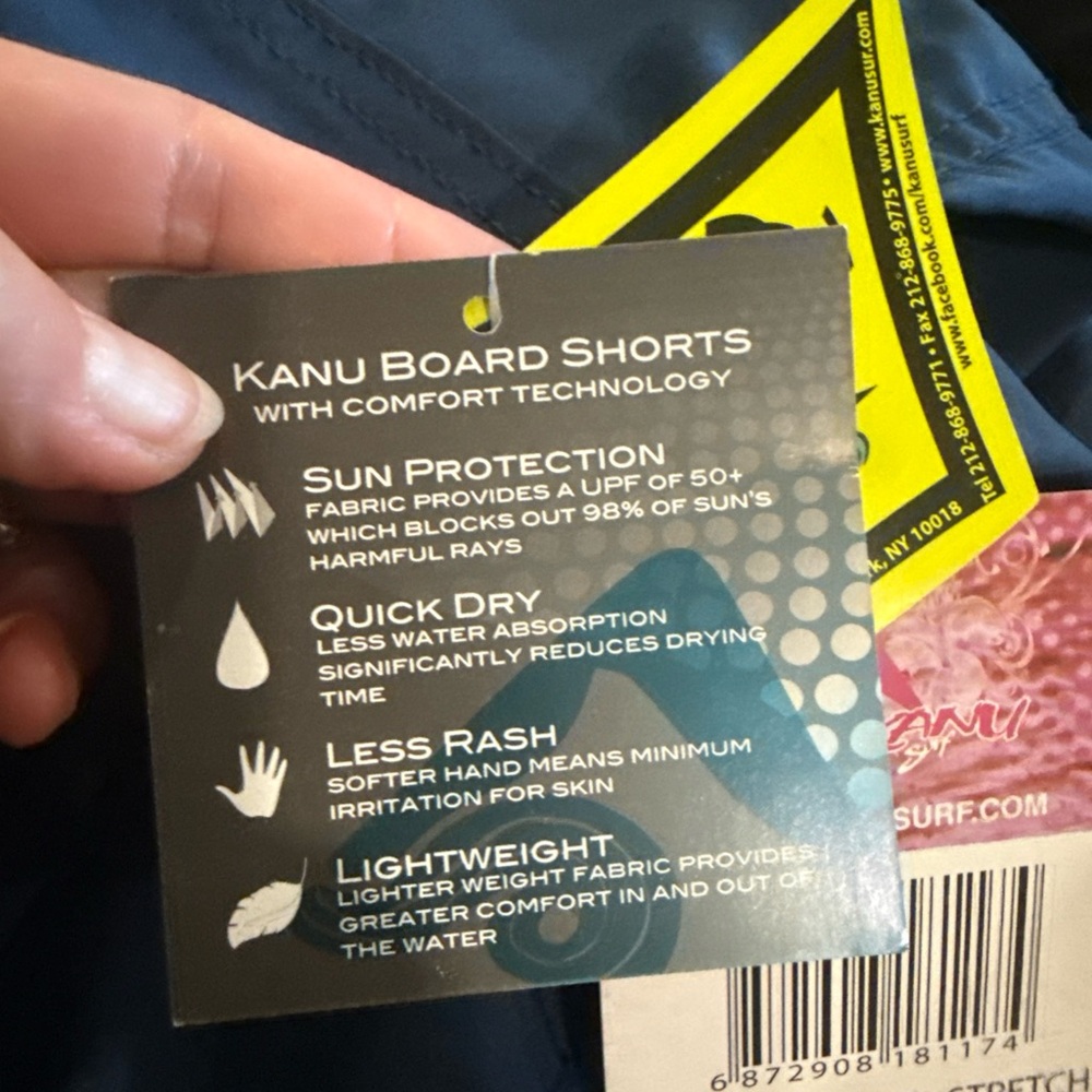 Kanu Surf Women’s Marina Short 4-Way Stretch Boardshort Navy Blue Size 12 NWT - Picture 3 of 4